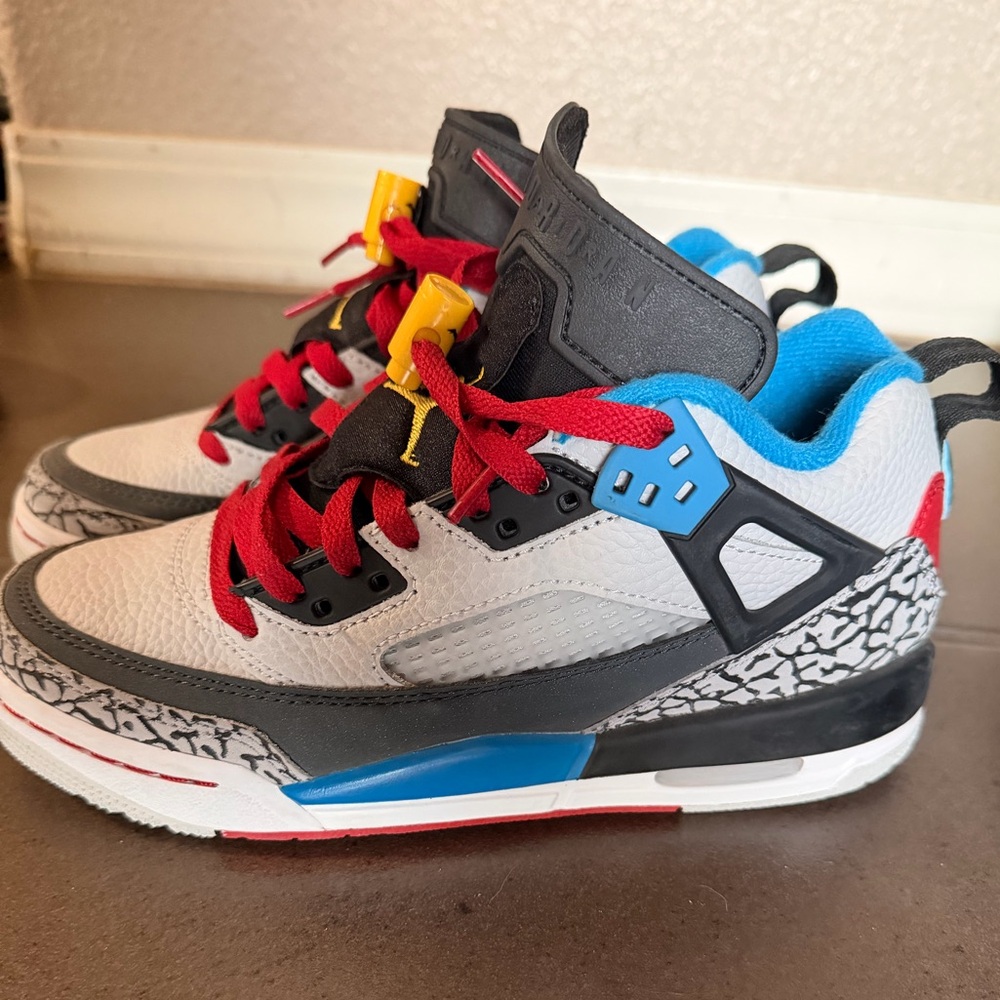 Jordan Kids Sneakers in Red, Blue, and Yellow